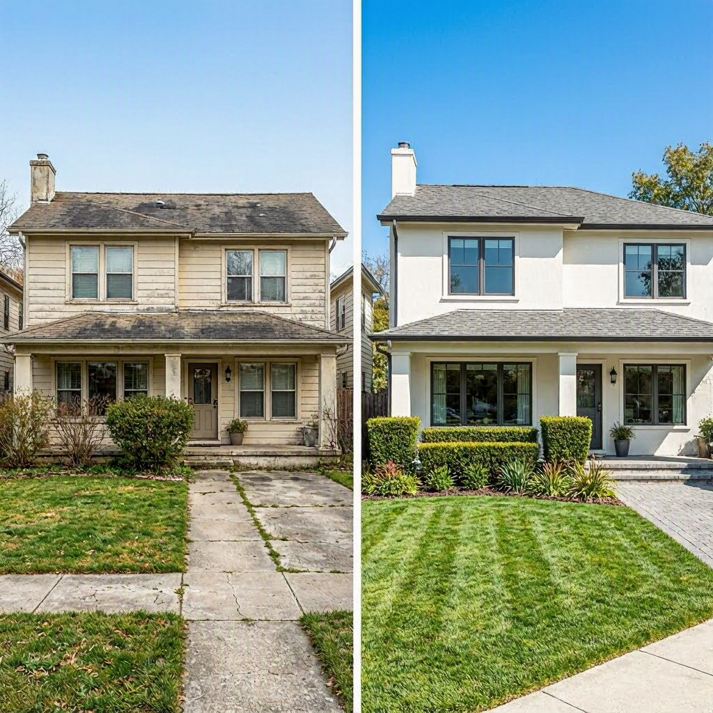 Renovated house sold by Landmark Living Realty with a clean, updated exterior.